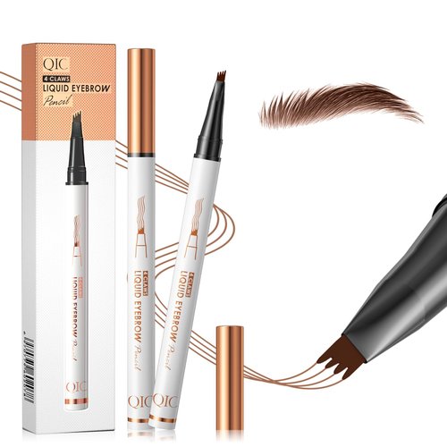 2024 New Magic Eyebrow Pencil,3D Waterproof Microblading Eyebrow Pen with 4 Fork Tip,Natural Makeup Long-Lasting Eyebrow Pencil,Makeup Fine Stroke Eyebrow Tattoo Pencil (Light Brown-C)