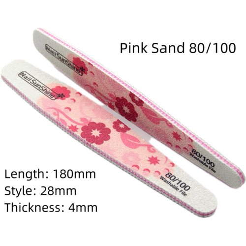 Nail File 5 Piece Professional Repeatable 80/100/150/180/240 Multiple Fine Patterns Coarse and Fine Degree Double Sided Golden Steel Sand Plate Washable Nail File Nail Art Tools For Polyethylene Nails