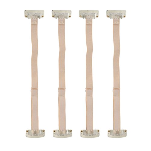 Face Bands with Clips 4Pcs Women Adjustable Elastic Band Face Lifting Stretching Strap Face Lifting Patch for Hair White