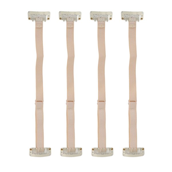 Face Bands with Clips 4Pcs Women Adjustable Elastic Band Face Lifting Stretching Strap Face Lifting Patch for Hair White