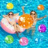 Beach Balls Neon Color Polka Dots Beach Balls for Kids & Adults – 6 Beach Balls in 6 Colors – Inflatable Beach Ball 9-inch (6 Pack)
