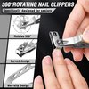 Podiatrist Toenail Clippers for Seniors Thick Toenails, Professional Pedicure Tools Kit, Toe Nail Clippers Adult Thick Nails Long Handle, Ingrown Toenail Tool Removal Kit for Seniors, Men, Pedicure