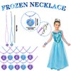 U-PTYTM 110Pcs Snowflake Birthday Party Favors Supplies kids Girl Winter Party Decorations Set Include Stickers, Hair clips, Necklaces, Rings, Hair Ties, Hair clips, Bracelets