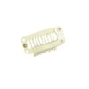 Snap Comb Hair Clips for Veil, Hair Extensions 32 mm - Ivory - 12 Pieces