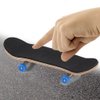 1Pc Maple Wooden Alloy Fingerboard Finger Skateboards Mini Fingerboard with Soft Pad Bearing Wheels and Box Reduce Pressure Kids Gifts(Dark Blue)