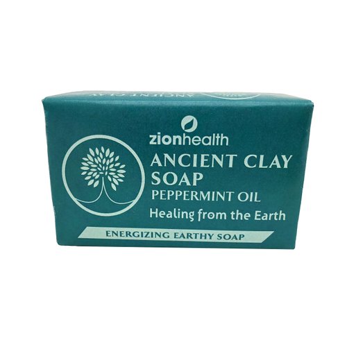 Ancient Clay Peppermint Oil Soap Zion Health 6 oz Bar Soap