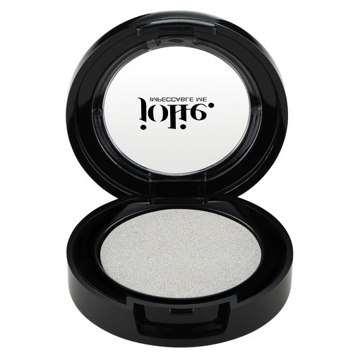 Jolie Cosmetics Powder Pressed Metallic Eyeshadow - Cruelty Free, Vegan, Smokey Eyes Platinum (Pearl Grey)