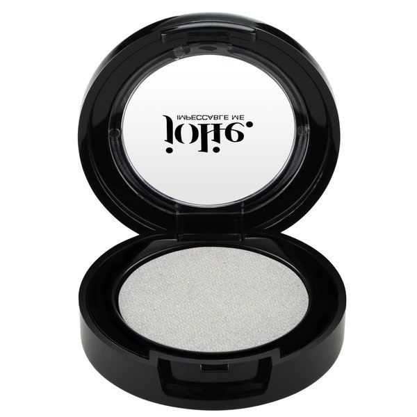 Jolie Cosmetics Powder Pressed Metallic Eyeshadow - Cruelty Free, Vegan, Smokey Eyes Platinum (Pearl Grey)