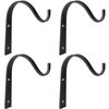 Mkono 4 Pack Iron Wall Hooks for Hanging Plant Lanterns, Plant Hanger Fence Metal Bracket for Bird Feeders, Wind Chimes, Mason Jar Sconces, Light Outdoor Indoor Rustic Home Decor, 6 Inch