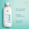 Dove Body Wash Exfoliate Away Micro-polishes for silkier skin 4% refining serum with AHA 18.5 oz