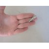 Generic Platinum gray white stone silver metal alligator hair claw clip clamp for fine