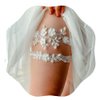 JWICOS 2Pcs Bride Wedding Lace Garters White Bridal Garter Brides Floral Leg Band Bridal Accessories for Bride and Women