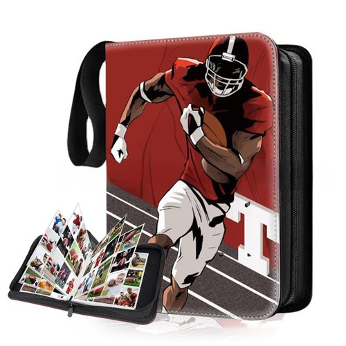 WYLWLS Rugby Card Binder for Cards Binder 9-Pocket,Compatible with Cards, 9-Pocket Pages Sleeves Hold up 900 Cards.Trading Card Binder with Sleeves，Card Holder Collector (Rugby, 9 Pockets 900 Cards)