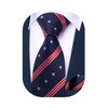 Barry.Wang America Flag Self Ties for Boys Adjustable Blue and Red Star Stripe Handkerchief Neckties Formal School Uniform