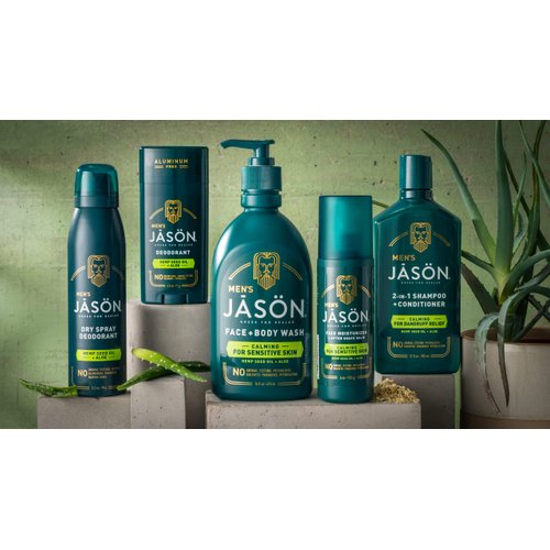 Jason Men's Calming 2-in-1 Face and Body Wash, 16 oz