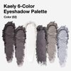 Kaely 6 Color Eyeshadow Makeup Palette for Women Smoky Shimmer, Black Smoky Gray White Silver Taupe Eyeshadows Palette, Everyday Long Lasting Pigmented Smoky Glitter Eys Makeup, Travel Size 02#