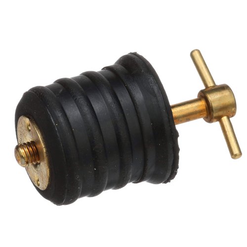 Seachoice Twist-Turn 1.25 in. Marine Boat Brass Drain Plug w/Neoprene Seal