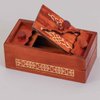 Bits and Pieces - Greek Secret Puzzle Box Brainteaser - Wooden Secret Compartment Brain Game for Adults - Stash Your Cash Away