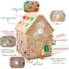 Sound and Light Busy House Wooden Montessori Busy Board, Light Switch Toys Toddler Sensory Toys Montessori Toys for 3+ Year Old Gifts for Boys and Girls