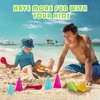 TOYANDONA 10pcs Plastic Ice Cream Cones Scoop Cones Beach Toy Kids Sand Mold Set Seaside Play Sand Toys for Outdoor Beach Toys Set(Random Color)