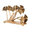 OwlGift Modern Ginkgo Leaves Design Napkin Holder for Tables, Metal Paper Napkin Storage for Kitchen, Stylish Paper Towel Dispenser, Mail Letter Sorter Rack, Document File Organizer – Bronze