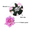 ALIMITOPIA Flower Hair Clip Fabric Artificial Rose Flower Hairpin Barrette Brooch Headdress Bobby Pins Headwear Hair Accessories for wedding Party supplies(Rose Style;4.3 inches;6pcs)