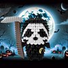 Tricofun Halloween 3D Soft Building Blocks, Soft Assembling Building Kits Pressure-Relief Toys Interlocking Block Sets (Shadow Skeleton)