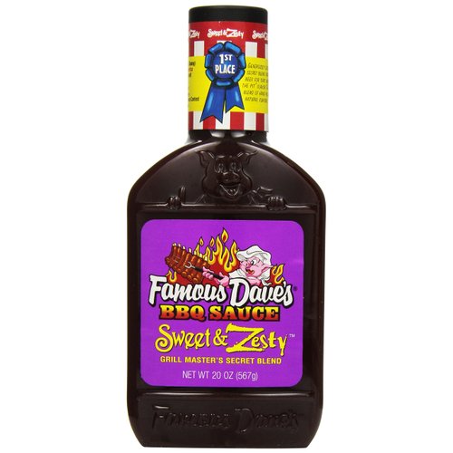 Famous Dave's BBQ Sauce Sweet & Zesty, 20-ounces (Pack of6)