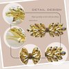 JULIYOOYOO Crystal Hair Barrette Clips for Women and Girls,Stylish and Elegant Hair Accessories,Hair Barrette Clip with Rhinestones Embedded as Decoration Teacher Appreciation Gifts(Yellow)