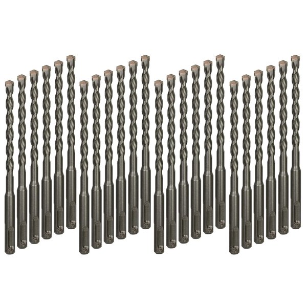 VALYRIANTOOL 24-Pack 3/16 Inch x 6 Inch SDS Plus Rotary Hammer Drill Bits Set, Carbide Tipped for Brick, Masonry, Stone and Concrete (3/16" x 4" x 6")