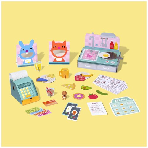 Sago Mini Pet Café Activity Box with Pretend Play Kitchen Toys, a Collectible Toy Figure, Kids Toys for Boys & Girls Ages 3 and up