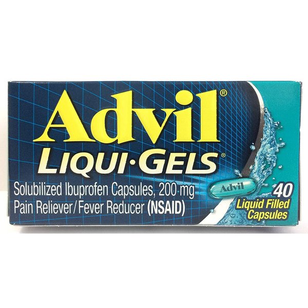 Advil Liqui-Gels Pain Reliever and Fever Reducer - 200 mg - 40 Liquid Gel Capsules