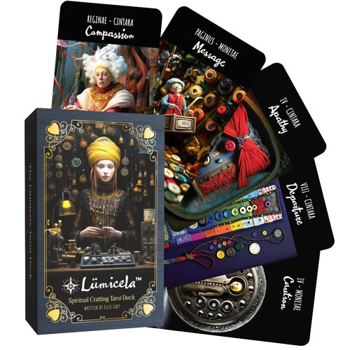 Lümicela Tarot Deck, Premium Tarot Cards for Beginners & Experts, Collector's Quality, 78-Card Illustrated, Gold Foil Edges, Intuitive Guidance & Personal Growth, Exclusive Online Content & Guidebook