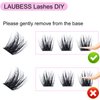 Cluster Lashes 72 Individual Lashes D Curl Lash Clusters Volume Eyelash Clusters DIY Lash Extension Kit Fluffy Cluster Eyelash Extensions (03-0.07D, 12mm)