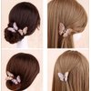 Suoirblss 1PC Elegant Butterfly Hairpin Fancy Rhinestones Claw Clip Jaw Clips for Women Lady (Coffee)