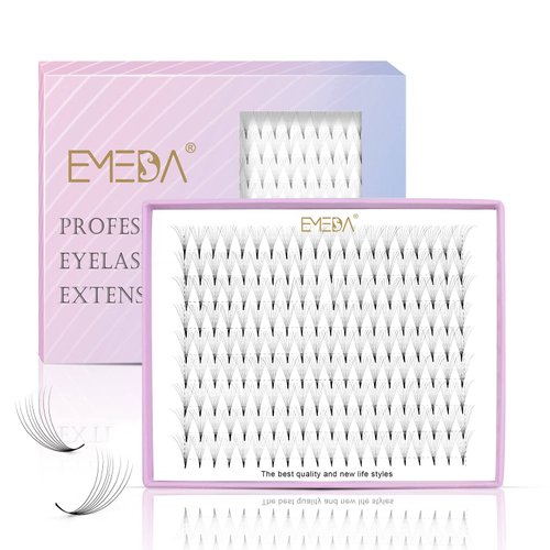Premade Fans Eyelash Extensions 180 Fans Pointy Thin Base 8D C Curl Premade Lash Extensions Fans EMEDA Pre Fanned Volume Lash Extensions (8D 0.07 C 12mm)