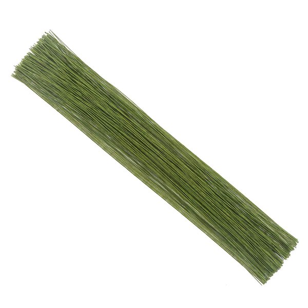 CCINEE 24 Gauge Dark Green Floral Wire Stem for Flower Arrangement Craft Supply,16 Inch,200PCS