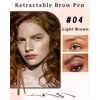 2-in-1 Eyebrow Pen & Brow Freeze Gel: Sketch, Define & Set - Waterproof, Smudge-Proof, Long-Lasting Definition, Eyebrow Crayon Pomade + Clear Eyebrow Wax Pencil, Brow Lift for Natural Look-Light Brown