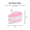 ZippyPaws Birthday Gifts for Dogs - Pink Birthday Cake Slice, Plush Squeaky Dog Toy, Dog Birthday Party Supplies for Boys & Girls