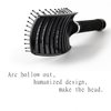 Curved Vented Styling Hair Brush, 2PCS Anti Frizz Hair Detangling Brush, Vent Hair Brush, Curved Anti Static Styling Tool for Wet Hair or Dry Hair(Black,White)