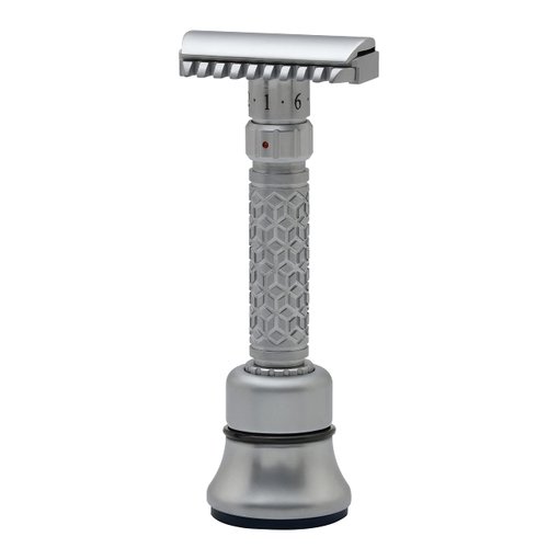 Pearl Flexi Open Comb Adjustable Safety Razor - Reusable Metal Razor made of 100% Brass Metal | Adjustable from 1 to 6| Eco Friendly DE Razor | Men's Safety Shaving Razor for Fathers Day Gift