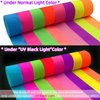 880feet Blacklight Party Streamer Decorations 8 Rolls Glow Crepe Paper UV Reactive Fluorescent Neon Paper Streamers Glow Party Supplies and Decorations for Wedding, Birthday, Neon Party, Fiesta Party