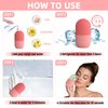 Molpafe Ice Roller for Face and Eye,Upgraded Ice Face Roller,Facial Beauty Ice Roller Skin Care Tools, Ice Facial Cube, Ice Holder Mold Face Puffiness Relief Massage Skin Care Tools (Pink)