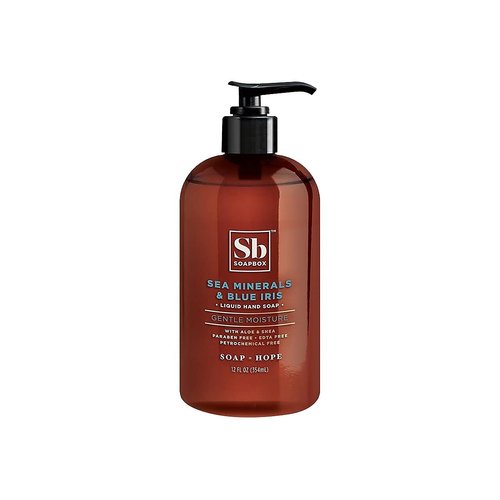 Soapbox Sbx00678 Liquid Hand Soap, Sea Minerals/Blue Iris, 12 Fl. Oz.