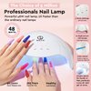MEFA 56 Pcs Gel Nail Polish Kit with U V Light 48W Nail Dryer, 32 Colors Nude Pink Gray Gel Nail Polish Set with Base and Matte/Glossy Top Coat Nail Art Decorations Manicure Tools DIY Salon Home Gifts