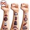 Born To Rock N Roll Rocks Temporary Tattoos Themed Music Band Birthday Party Decorations Favors Supplies Decor 90PCS Rockstar Guitar Tattoo Stickers Gifts For Kids Boys Girls School Prizes Carnival