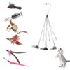 Hanging Interactive Cat Toy with 6 Piece Replaceable Toys Bouncing Mouse Catnip Feathers Fun for Kitten Self Play Adjustable Elastic Rope
