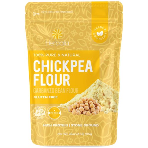 Chickpea Flour 2lbs / 32oz, Stone Ground Chickpea / Garbanzo bean Flour, Batch Tested Gluten Free, Non-GMO, Vegan.