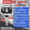 Autel TPMS Sensor Universal 1 Sensor with Dual Frequency (315MHz + 433MHz), Tire Pressure Monitoring Sensor Replacement for 99% Vehicles, Programmable by Autel TPMS Tool (Metal Valve)