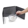 Fox Run Non-Stick 3 Sided Splatter Guard for Stove Top and Frying Pan, 9 x 10.25 inches, Gray Steel